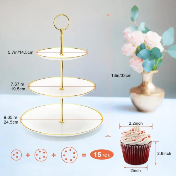 Modern Minimalist 3-layer Cupcake Rack - Image 3