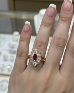 1 Pc Artificial Multiple Colors Statement Ring