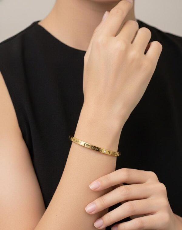 1 Pc Artificial Roman Number Slim Bangle