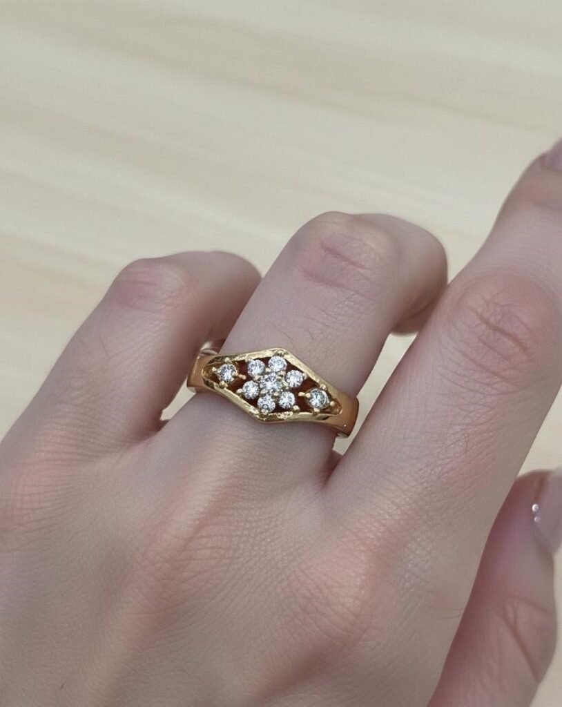 1 Pc Artificial Stone Studded Ring for Women