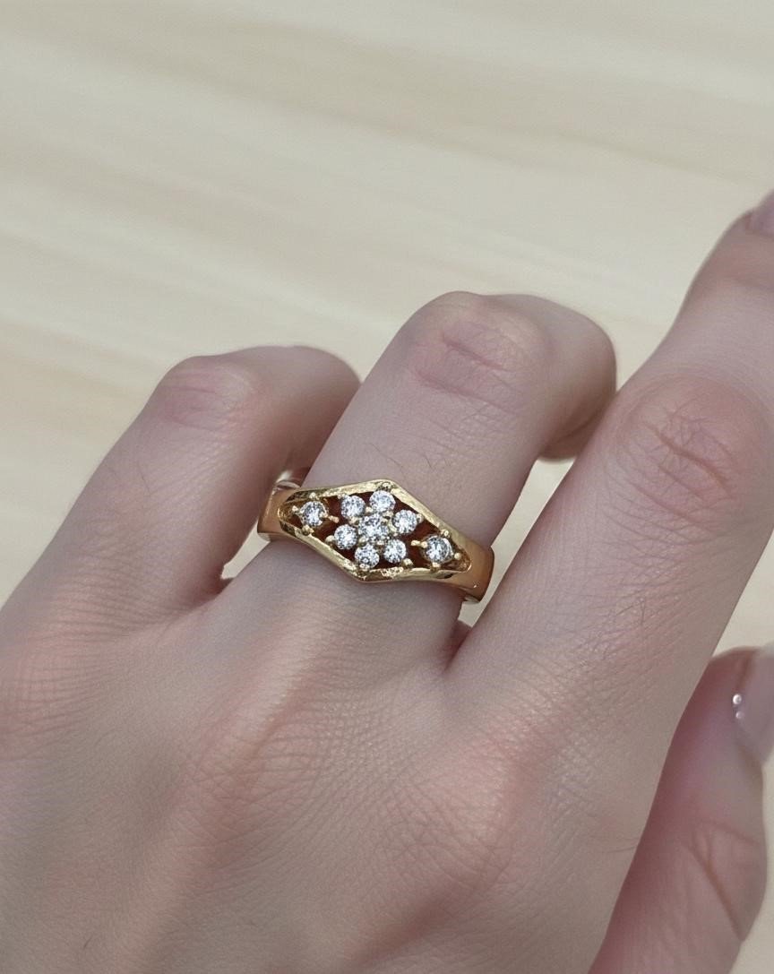 1 Pc Artificial Stone Studded Ring for Women