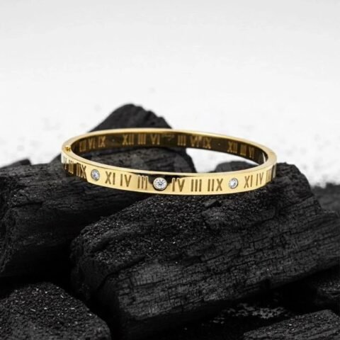 1 Pc Artificial Roman Number Slim Bangle
