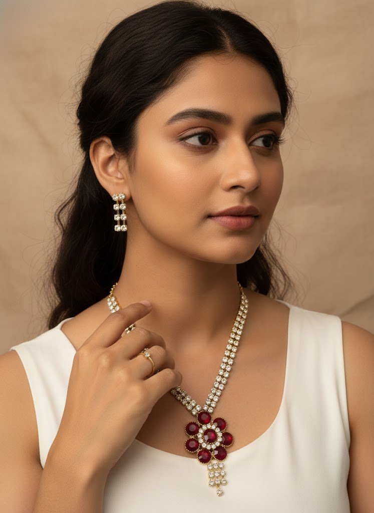 Elegant Floral Jewelry Set