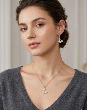 Butterfly Necklace & Matching Earrings Set
