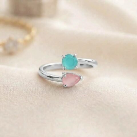 Pink & Aqua Elegance Ring