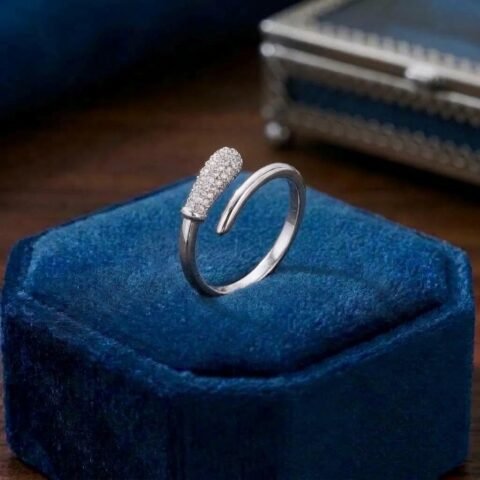 Elegant Double Band Crystal Ring