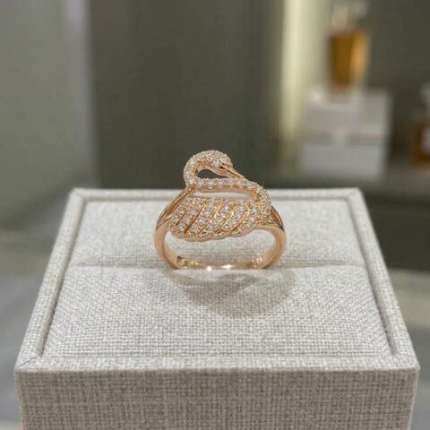Elegant Golden Swan Artificial Jewellery Ring