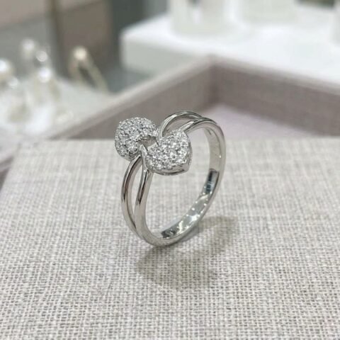 Sparkling Double-Flower Ring