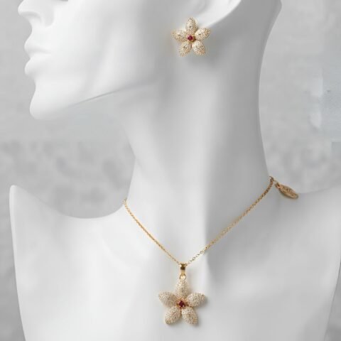 Floral Elegance Necklace & Earring Se