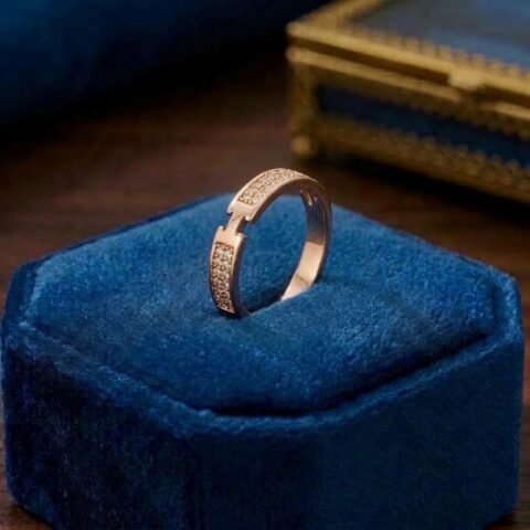 Elegant Open-Cuff Crystal Ring