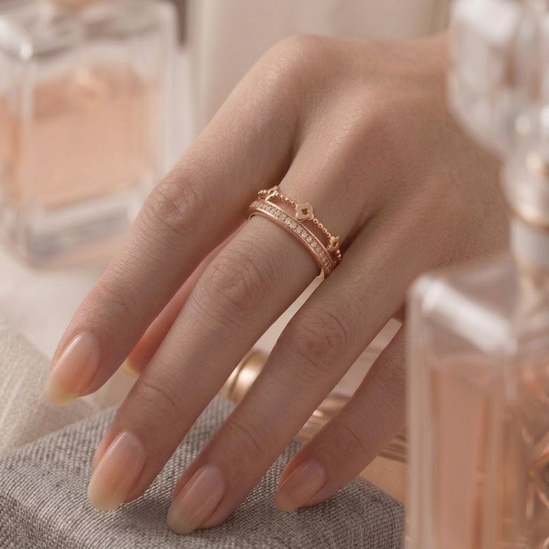 Elegant Crown CZ Artificial Ring